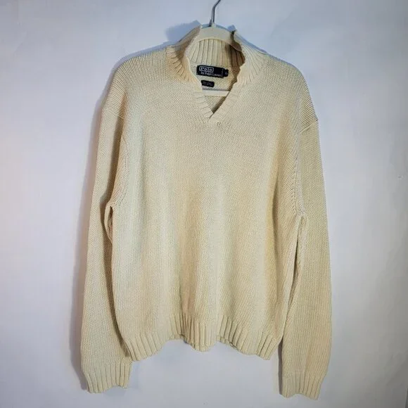 Polo by Ralph Lauren Mens XL Beige Sweater - Picture 1 of 8
